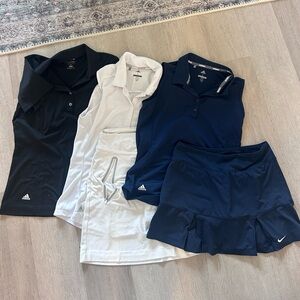 Adidas & Nike Golf Skirt Shirt Bundle S